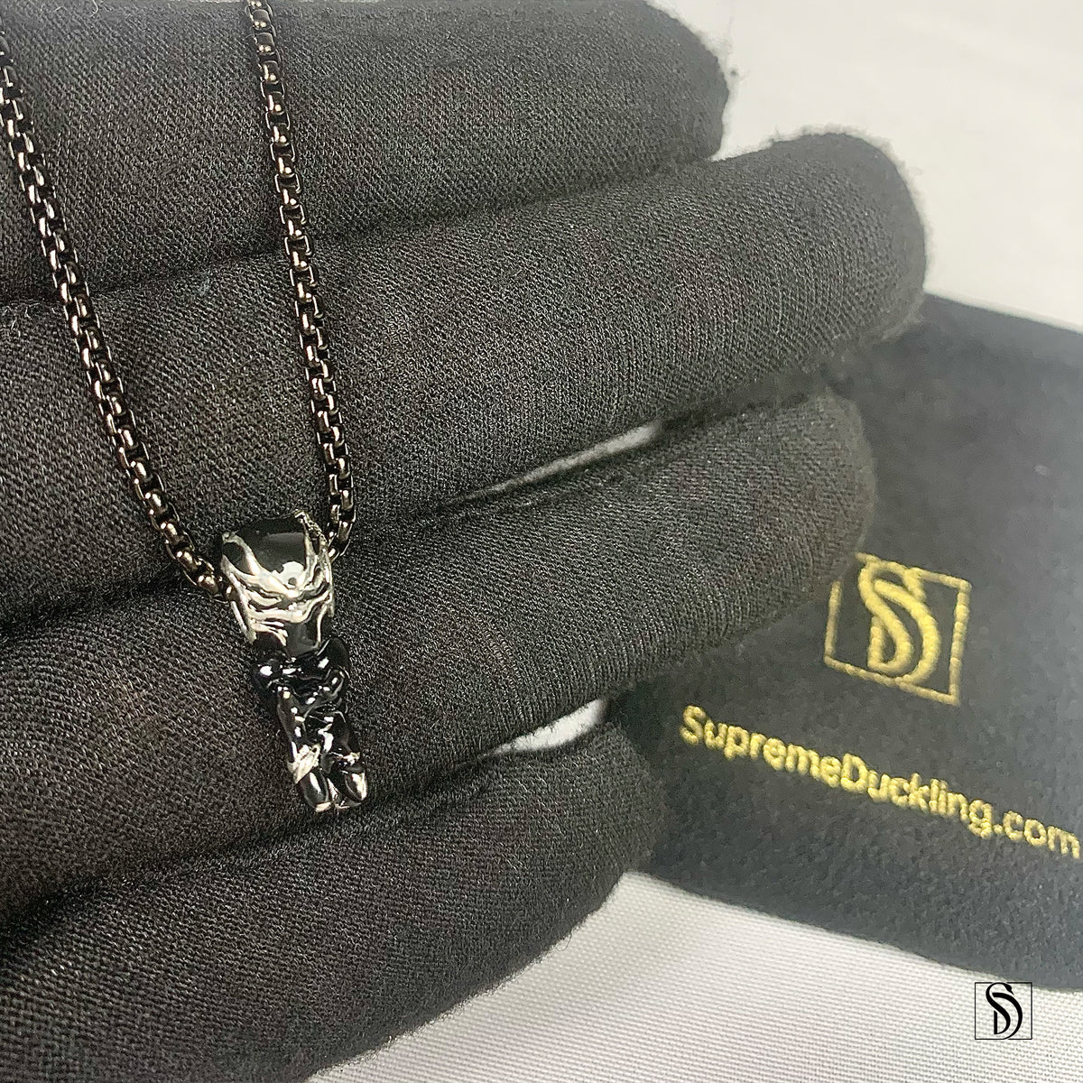 Black Panther Pendant Charm Necklace