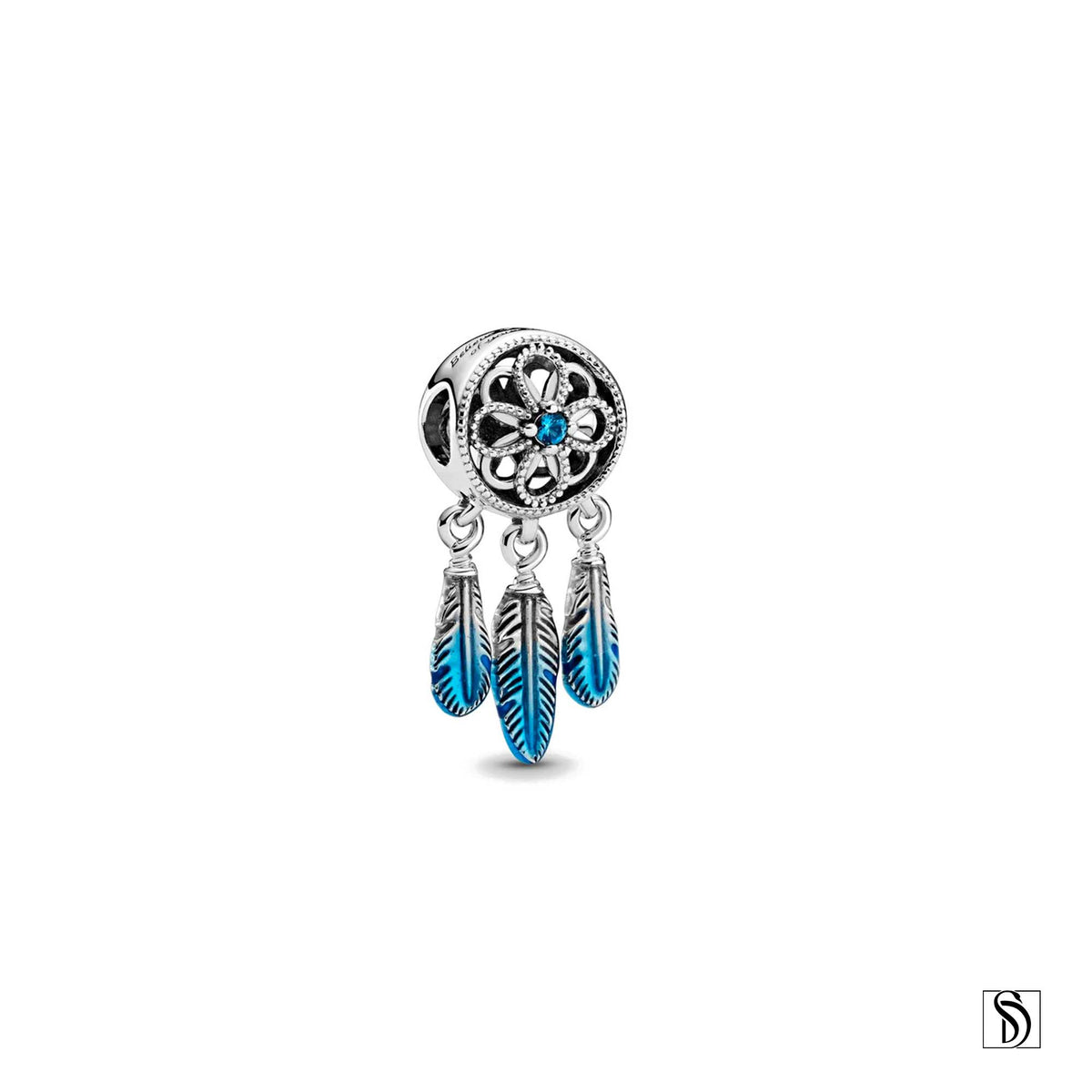 Blue Dream Catcher Pendant Necklace