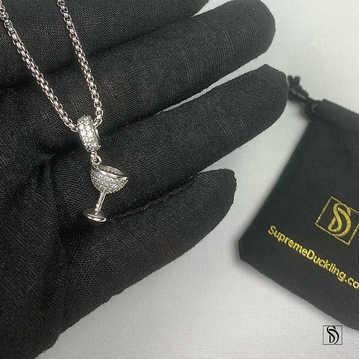 Iced Holy Grail Pendant Necklace