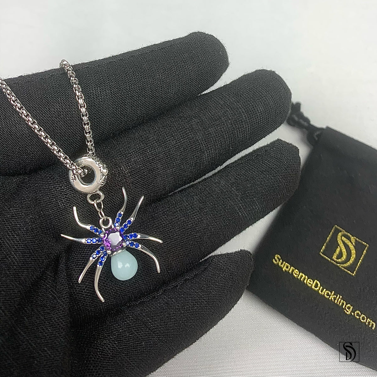 Luminous Spider Pendant Necklace