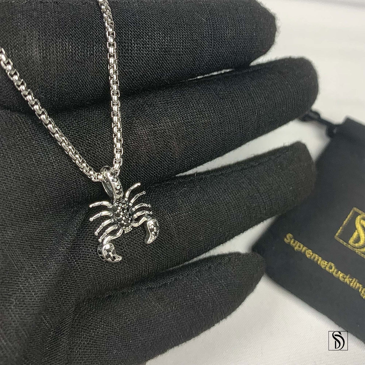 Scorpion Gemstone Pendant Necklace
