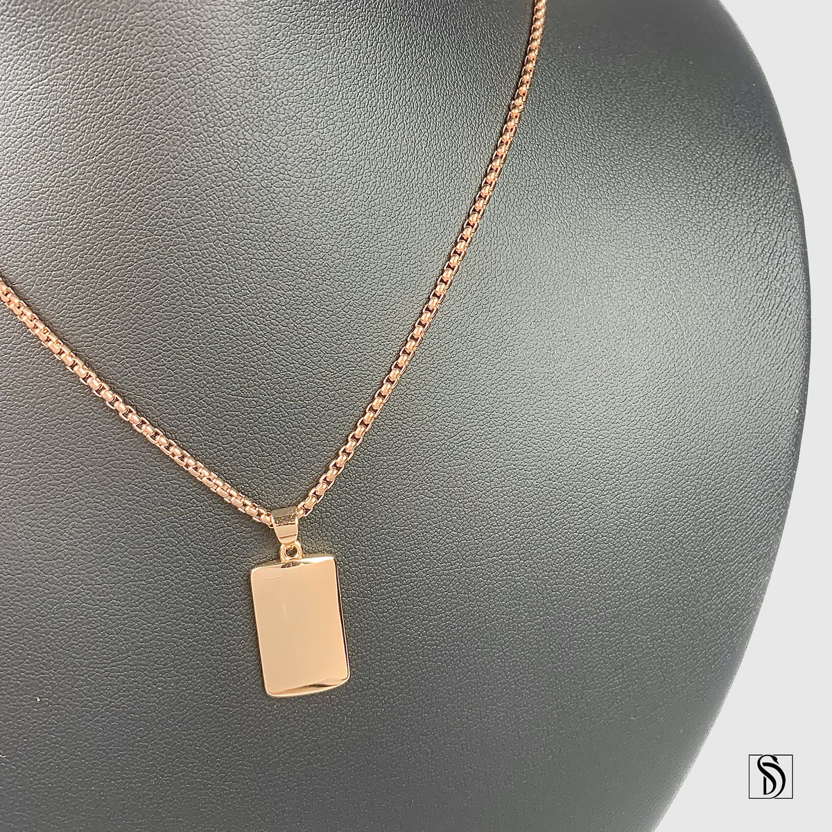 Rose Gold Simple Minimalist Pendant Necklace