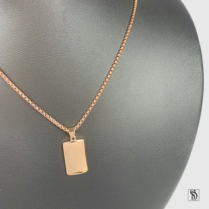Rose Gold Simple Minimalist Pendant Necklace