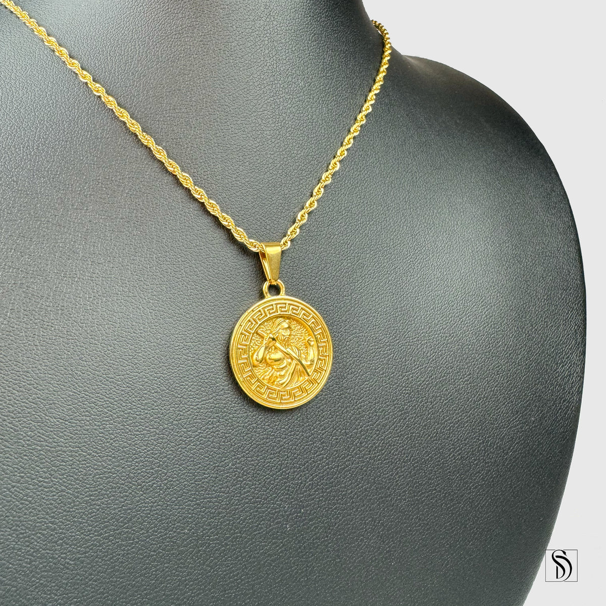 Gold Zeus Pendant Necklace