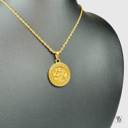 Gold Zeus Pendant Necklace