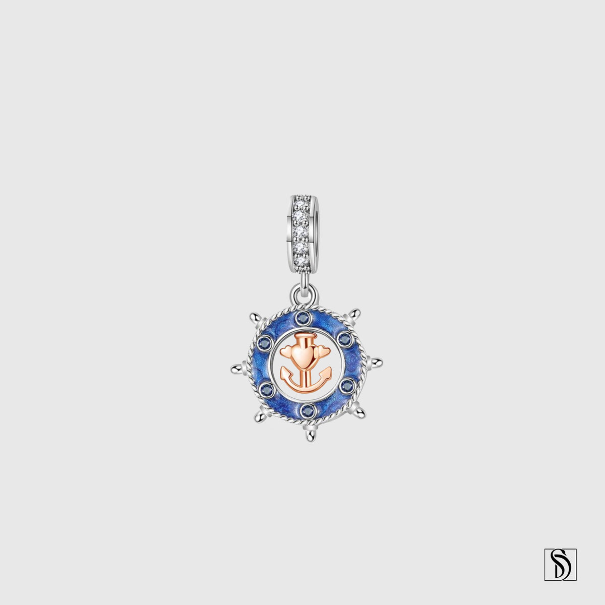 Rose Gold Anchor Nautical Pendant Necklace