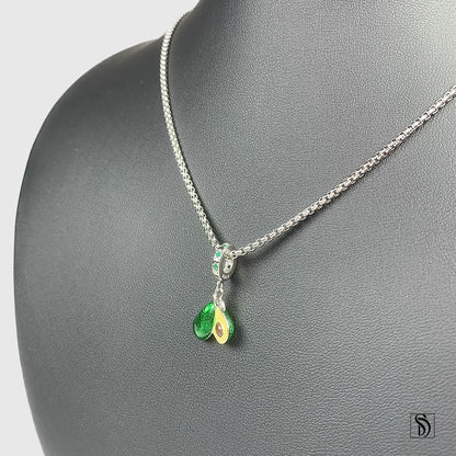 Green Avocado Gemstones Pendant Necklace