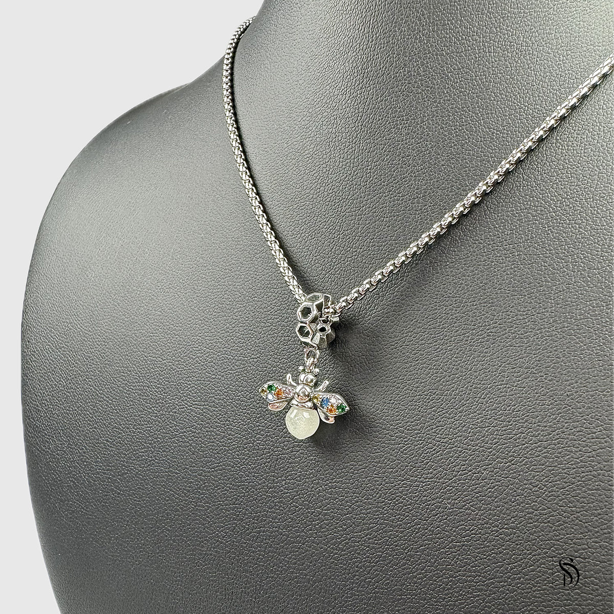 Glowing In Dark Honey Bee Pendant Necklace