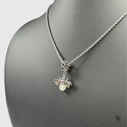 Glowing In Dark Honey Bee Pendant Necklace