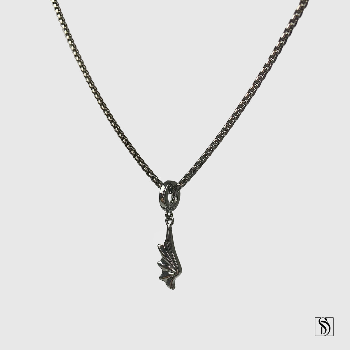 Black Dragon Wing Necklace