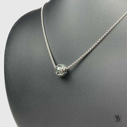 Lucky Four Leaf Clover Green Gem Necklace