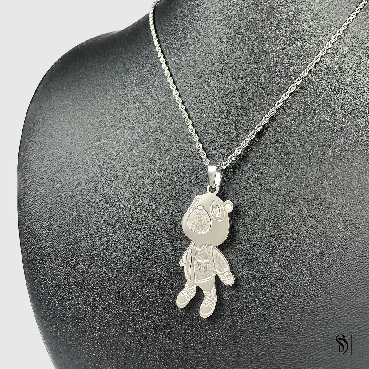 Graduation Yeezus Bear Pendant Necklace