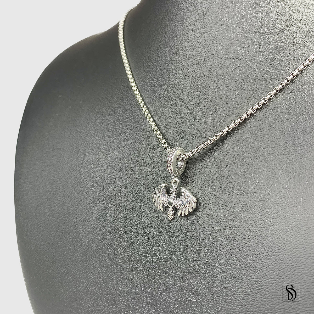 Double Angel Wings Pendant Necklace