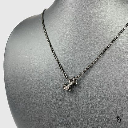 Hanging Teddy Bear Charm Necklace