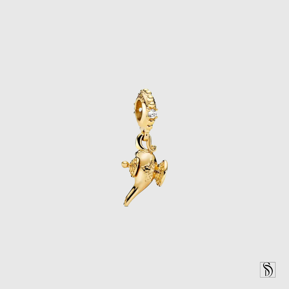 Gold Aladdin Inspired Genie Lamp Pendant Necklace