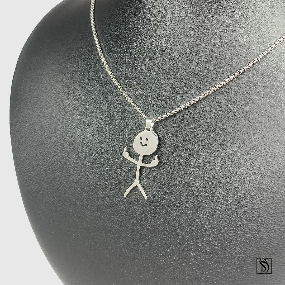 Fearless Stickman Pendant Necklace
