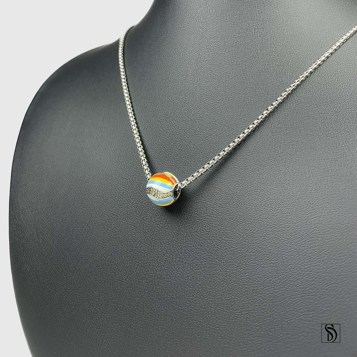 Planet Jupiter Celestial Gemstone Necklace