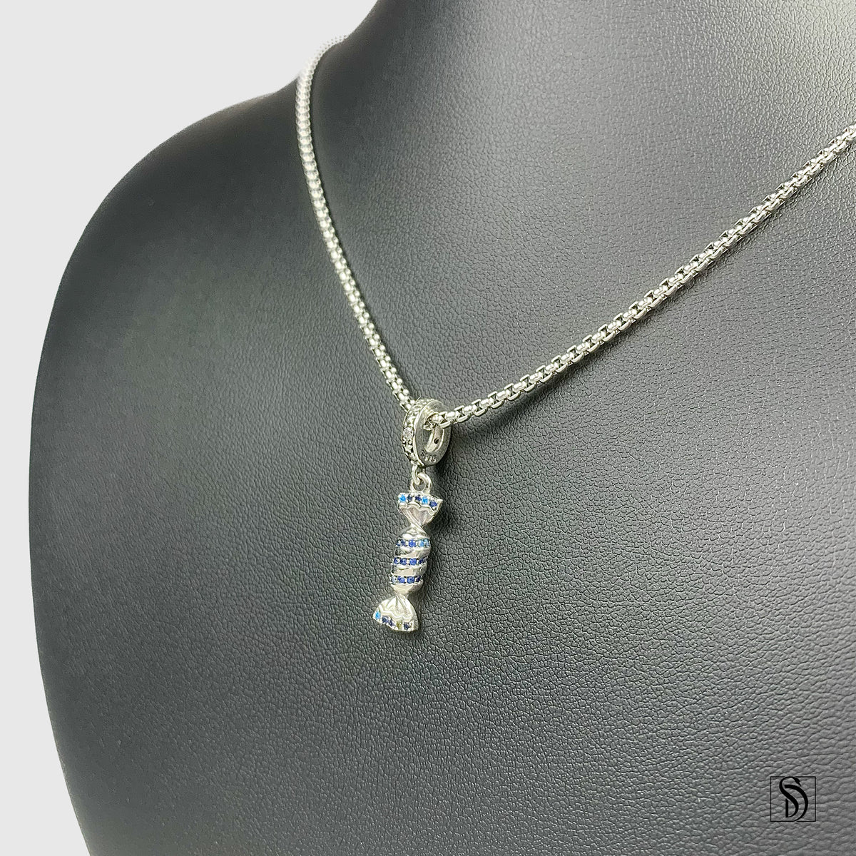 Silver Candy Gemstones Pendant Necklace