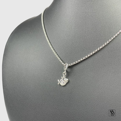 Mini Hanging Sloth Charm Necklace