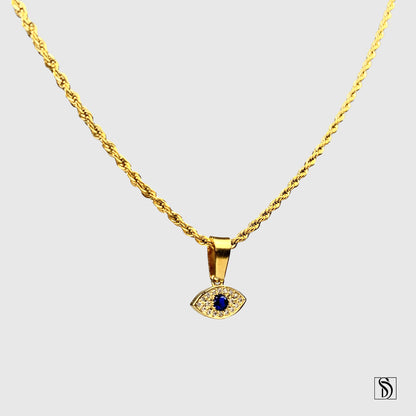 Mini Evil Eye Crystal Necklace