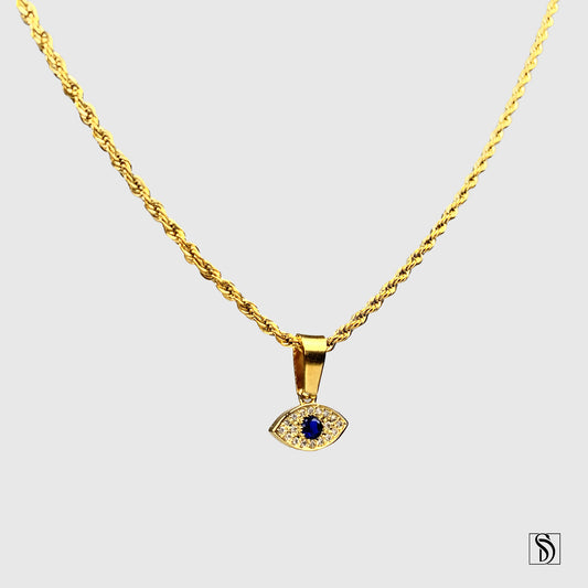 Mini Evil Eye Crystal Necklace