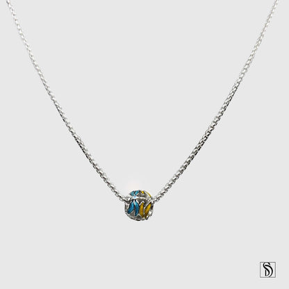 Dragonfly Colorful Gemstone Charm Necklace