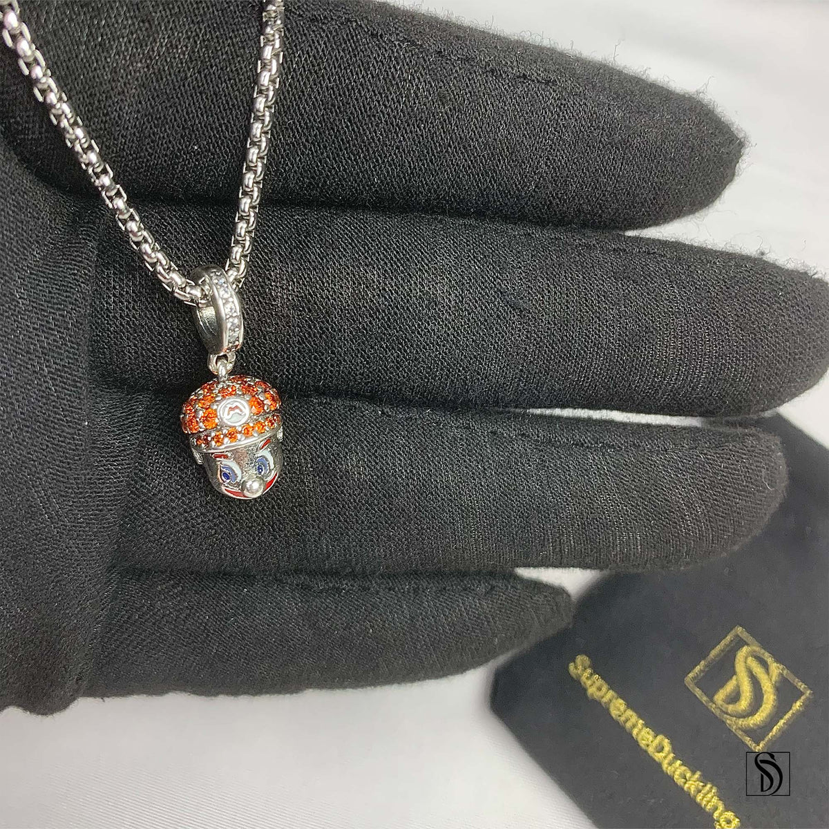 Super Mario Gemstone Pendant Necklace