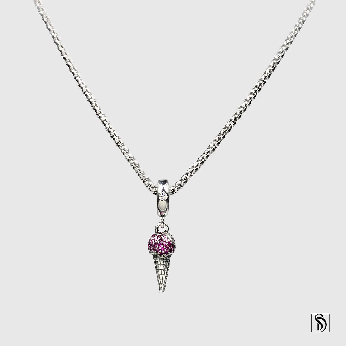 Ice Cream Cone Pendant Necklace