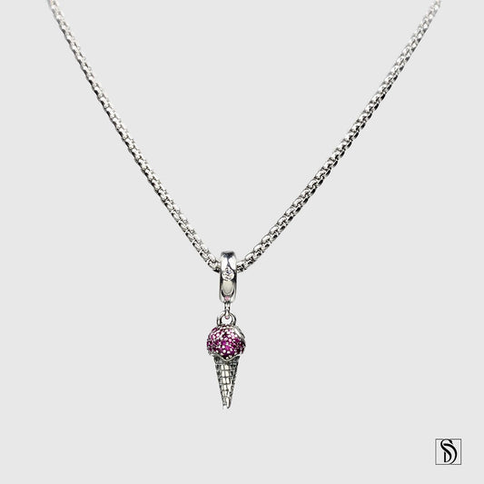 Ice Cream Cone Pendant Necklace