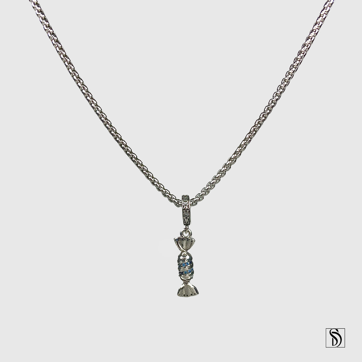 Silver Candy Gemstones Pendant Necklace
