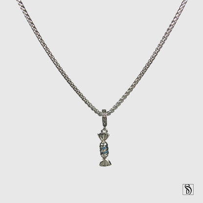 Silver Candy Gemstones Pendant Necklace