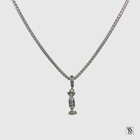 Silver Candy Gemstones Pendant Necklace
