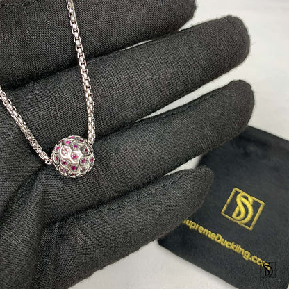 Fish Scale Gemstone Charm Necklace