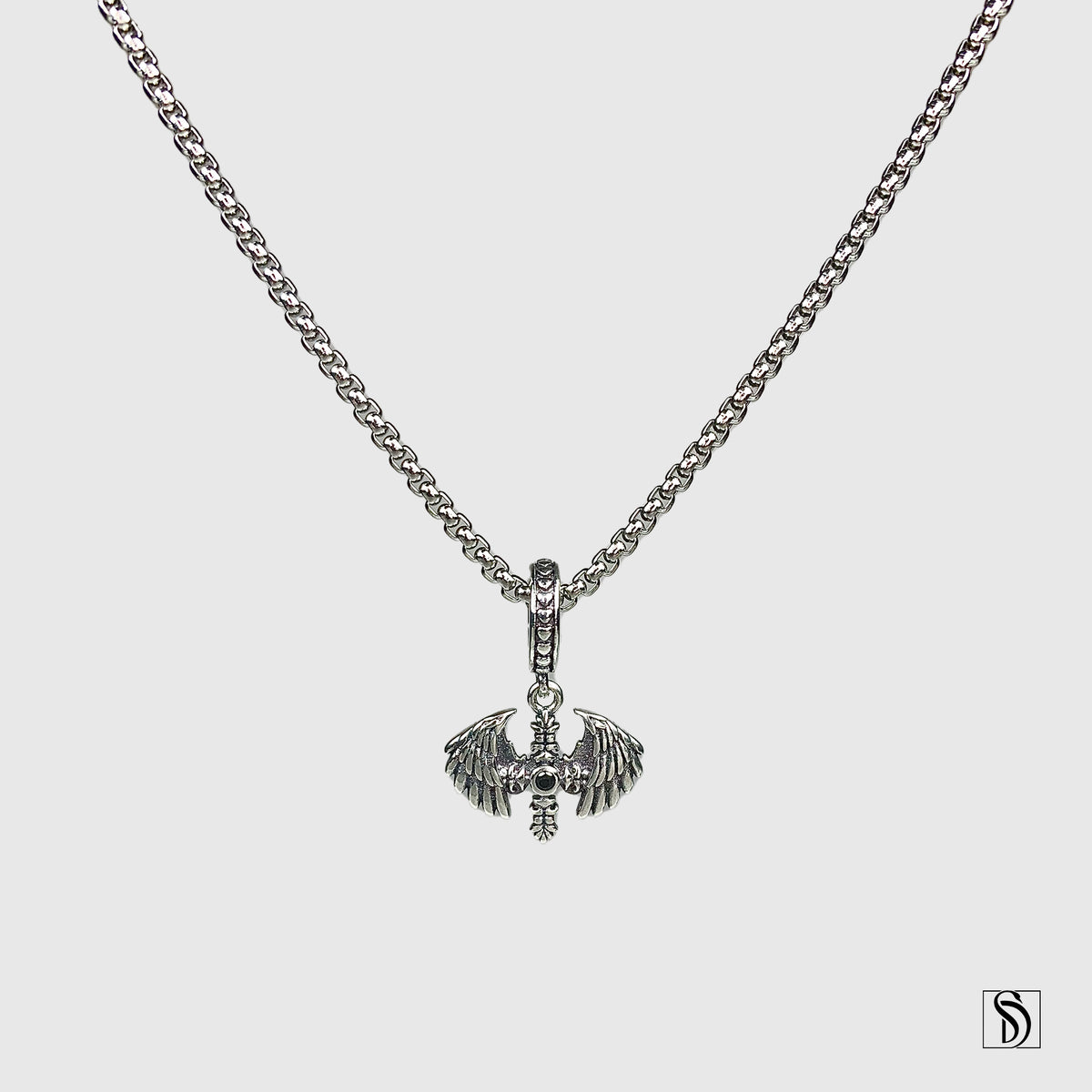 Double Angel Wings Pendant Necklace