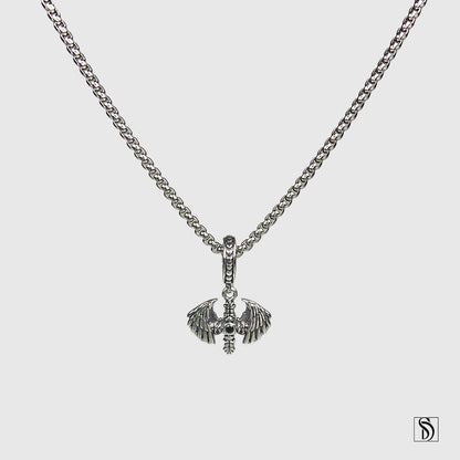 Double Angel Wings Pendant Necklace