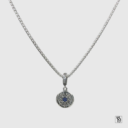 Silver Sunbeam Pendant Necklace