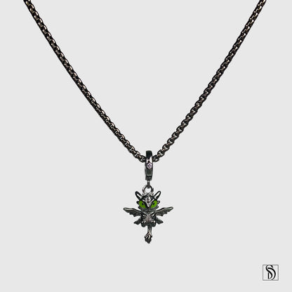Night Fury Black Pendant Box Chain Necklace