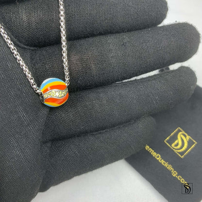 Planet Jupiter Celestial Gemstone Necklace