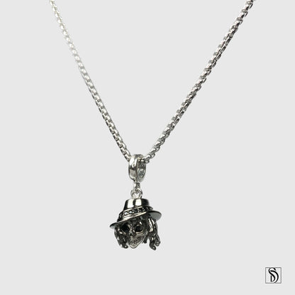 Skull Dreadlocks Gemstone Necklace