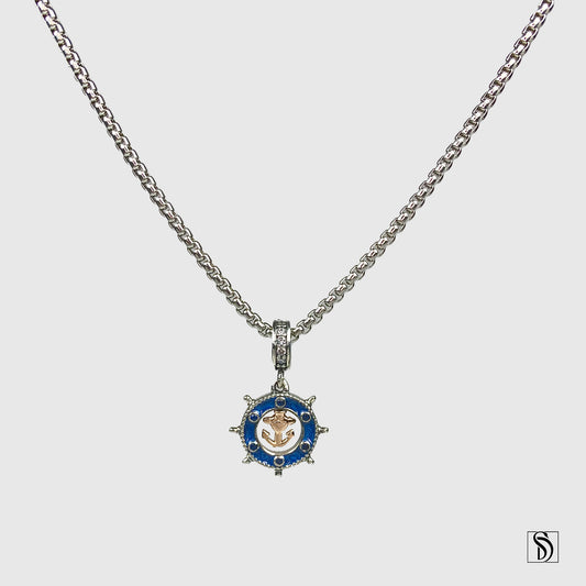 Rose Gold Anchor Nautical Pendant Necklace