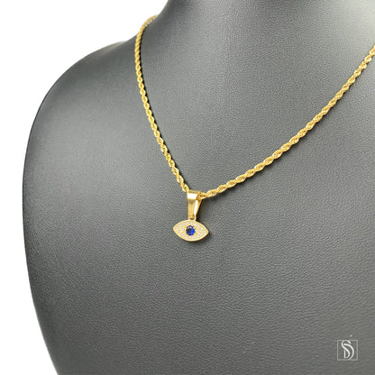 Mini Evil Eye Crystal Necklace