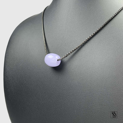 Natural Lavender Jade Pendant Necklace