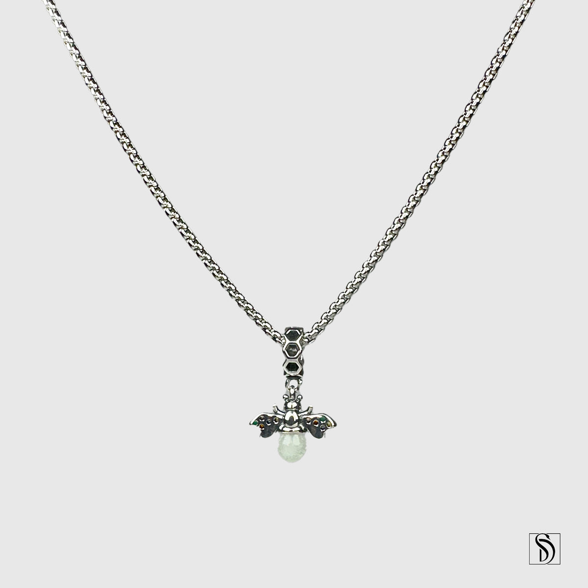Glowing In Dark Honey Bee Pendant Necklace