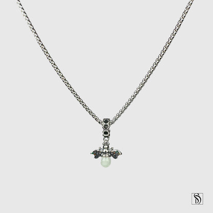Glowing In Dark Honey Bee Pendant Necklace
