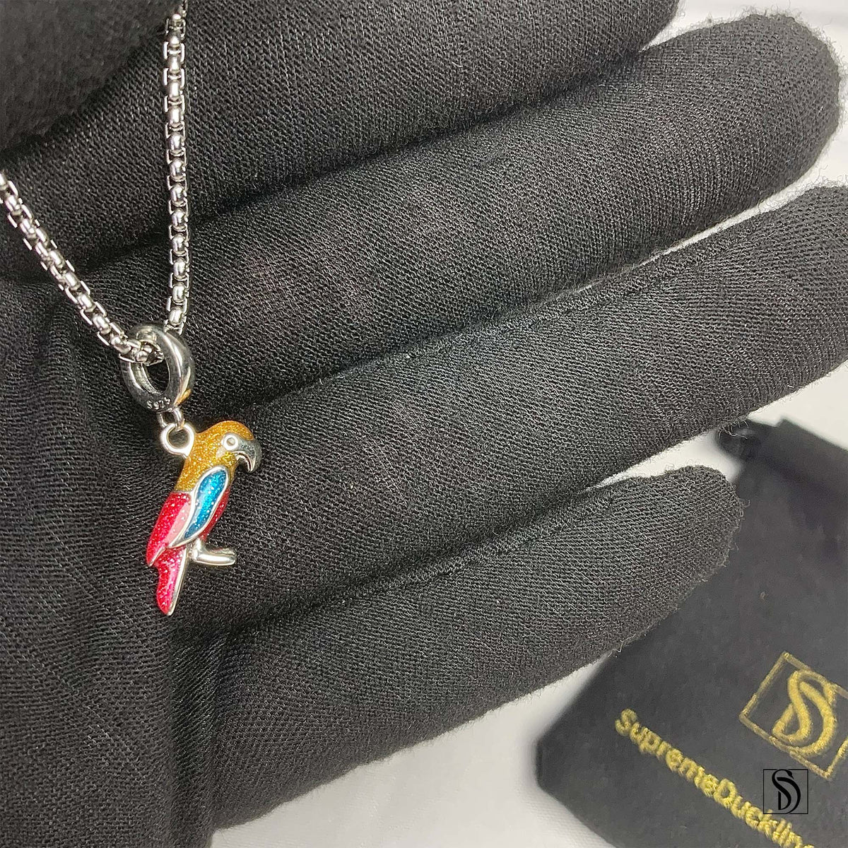Colorful Parrot Pendant Necklace