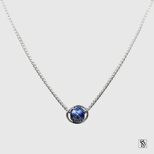 Blue Planet Charm Necklace