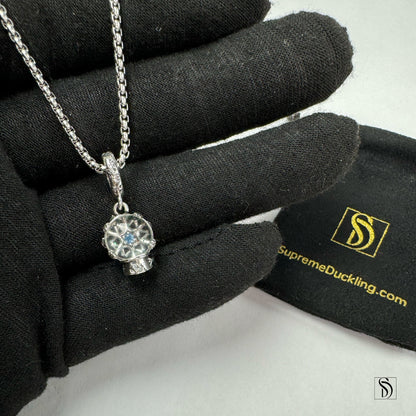 Silver Snow Globe Pendant Necklace