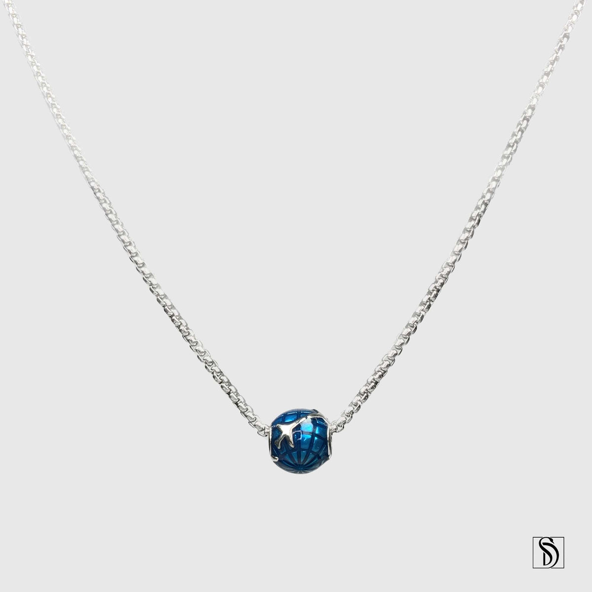 Blue Planet Charm Necklace