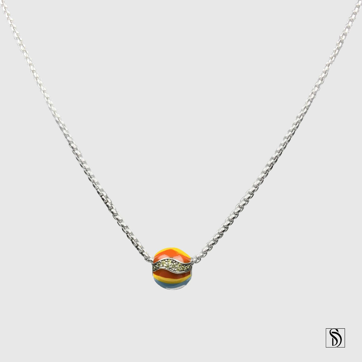 Planet Jupiter Celestial Gemstone Necklace