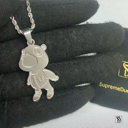 Graduation Yeezus Bear Pendant Necklace